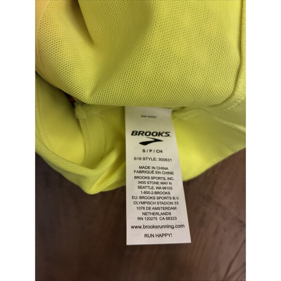 Brooks Hansons Elite Crop Top Black Red Yellow Women Size Small Running New - Picture 4 of 6